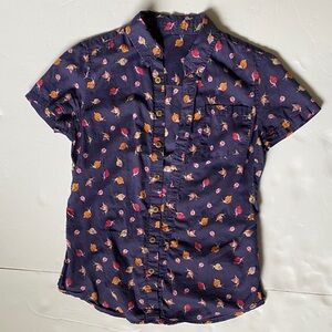 HANDMADE Snail Button Down Women's Shirt